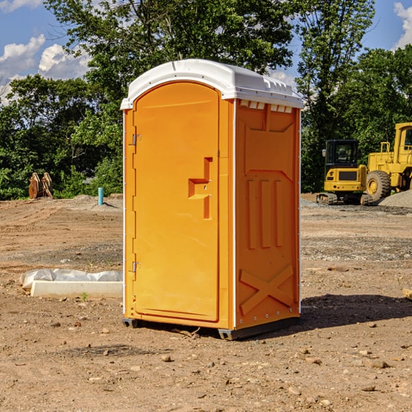 how often are the portable restrooms cleaned and serviced during a rental period in Naugatuck